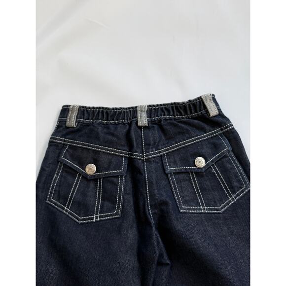 Burberry Kids Cuff Straight Denim Jeans Girls 3Y Vintage Luxury Old Money Blue - Picture 15 of 16
